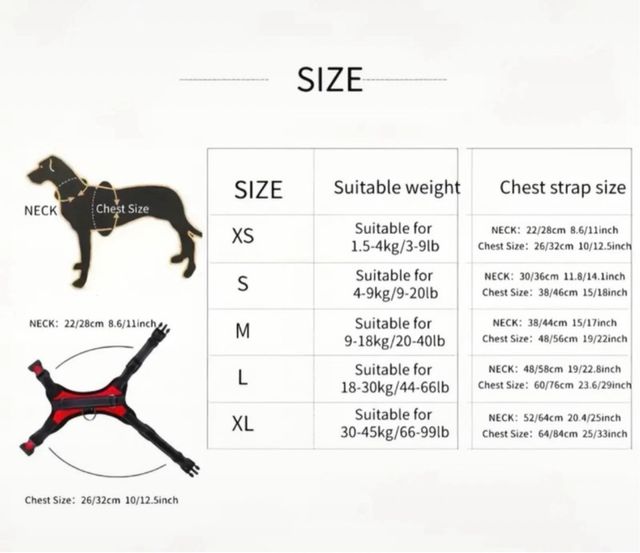 Pettorina per cani nera