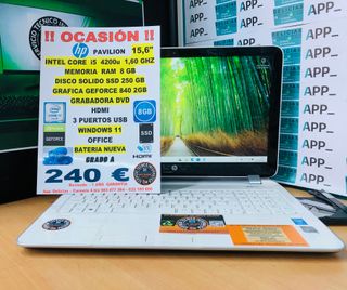 HP Pavilion 15,6 Intel Core i5 8GB RAM 250GB SSD