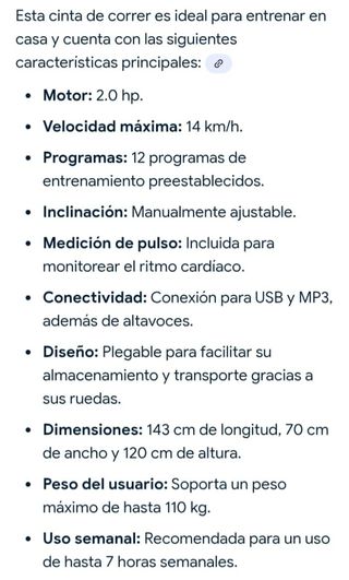 Cinta de caminar 
