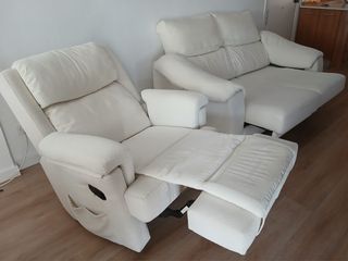 Sofá 2 plazas y butaca extensibles