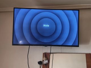 Televisor con soporte de pared