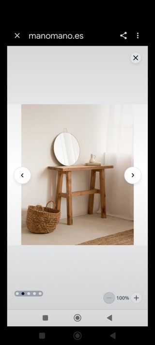 Consola de madera de abeto nueva