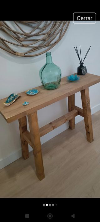 Consola de madera de abeto nueva