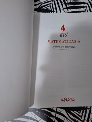 Matemáticas A 4 eso
3 trimestre
