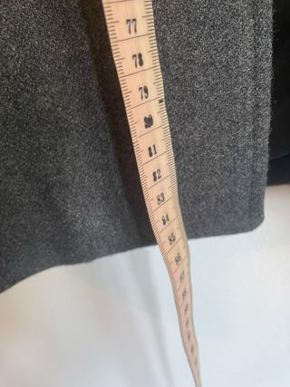 Abrigo de lana gris marengo mujer talla L 