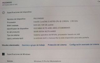 HP ProOne 600 i5 240GB SSD 8GB RAM
