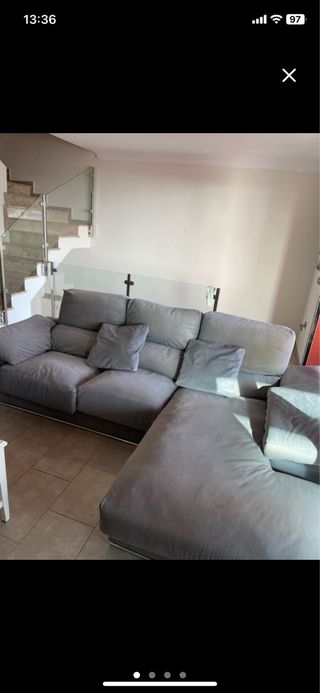 Sofá Chaise Longue Gris