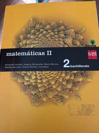 Matemáticas II. 2 Bachillerato. Savia