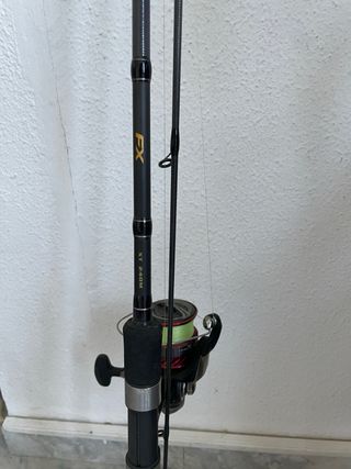 Caña de pescar SHIMANO con carrete 