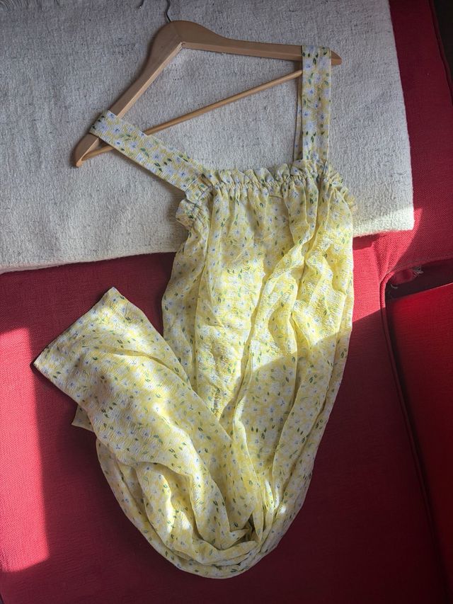 Vestido amarillo Largo Tiras Anchas