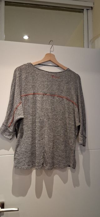 Jersey Desigual Gris con Estampado Círculos