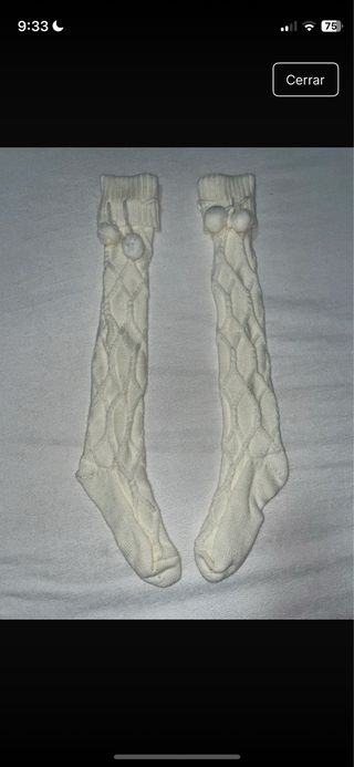 Calzas blancas de punto