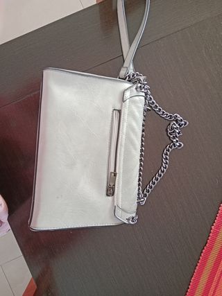 Bolso YSL plateado acolchado