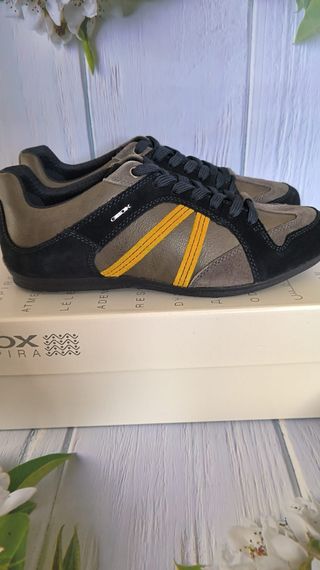 Zapatillas Geox N40 azul marino y gris