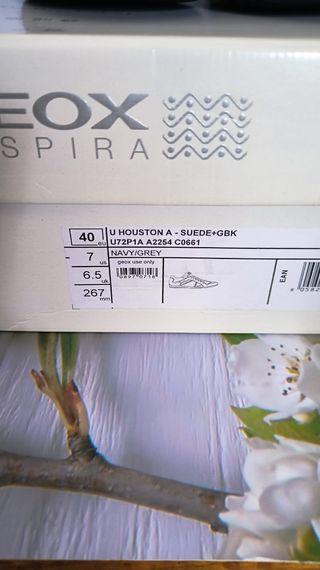 Zapatillas Geox N40 azul marino y gris