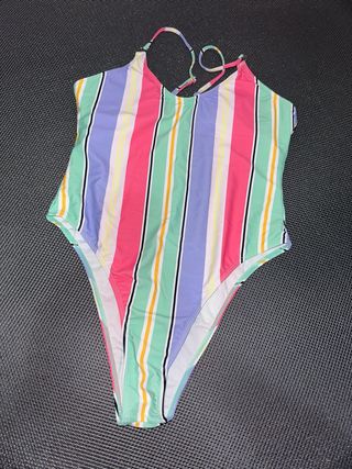Bañador mujer rayas multicolor