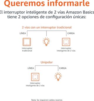 Amazon Basics - Interruptor inteligente de 2 vías