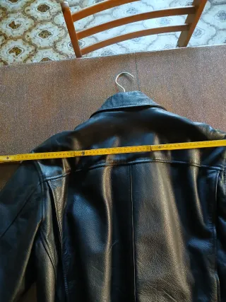 Giacca in vera pelle nera