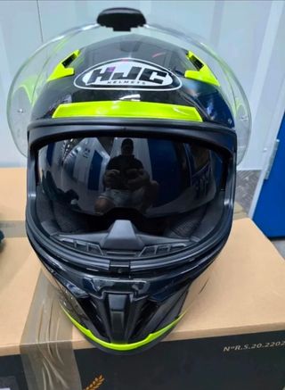 Casco Moto HJC i70 Negro/Amarillo Talla L