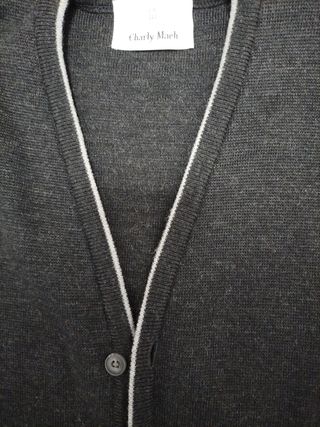 Chaleco de punto gris, hombre
