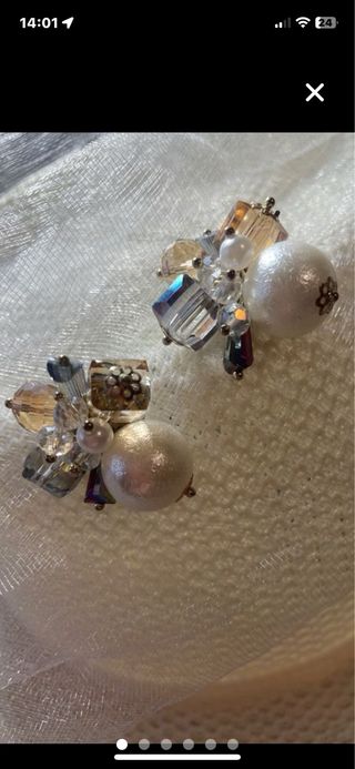 Pendientes Lotus Style Lujo Bodas Novias