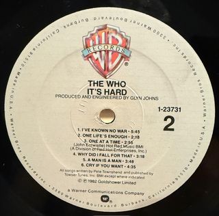 The Who - It's Hard Vinilo USA