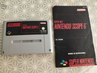 Super Nintendo Scope 6 - Cartucho y Manual.