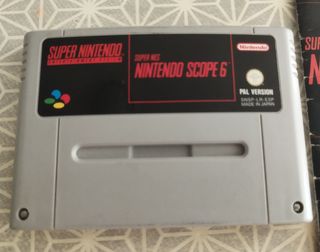 Super Nintendo Scope 6 - Cartucho y Manual.