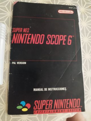 Super Nintendo Scope 6 - Cartucho y Manual.