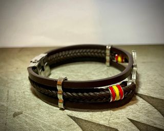 Pulsera Cuero Saxofón Notas Musicales