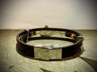 Pulsera Cuero Saxofón Notas Musicales