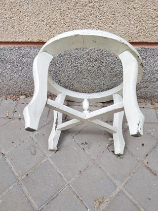 Mesa baja vintage madera maciza o soporte florero 