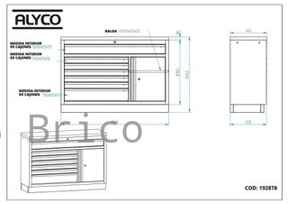 Banco Base 1360 mm Alyco 192878