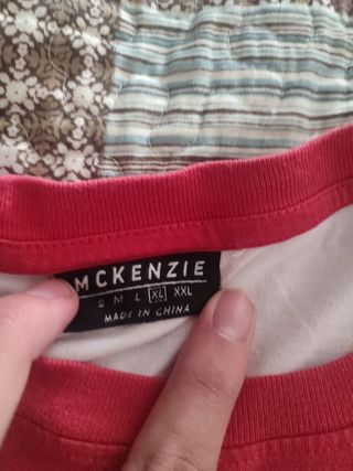 Camiseta McKenzie Talla XL Roja y Blanca