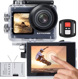 ✨ - Exprotrek Cámara de acción 4K con Pantalla tác