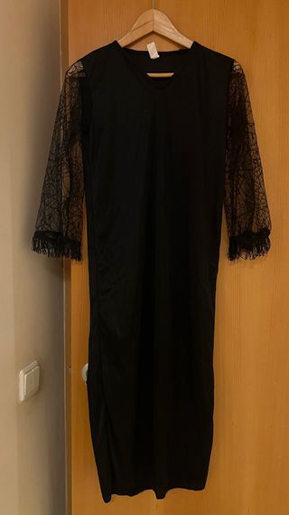 Disfraz Vampiresa Negro Talla Única con peluca.