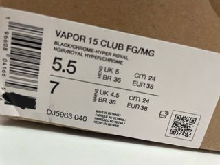 Zapatillas Nike Mercurial Vapor 15 Club FG/MG T38