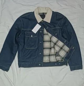 Chaqueta Zara Denim Forrada Tartán