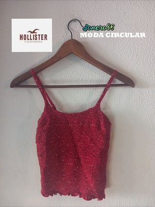 Top Hollister Rojo Talla S