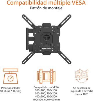 ✨ - Amazon Basics Soporte de pared giratorio incli