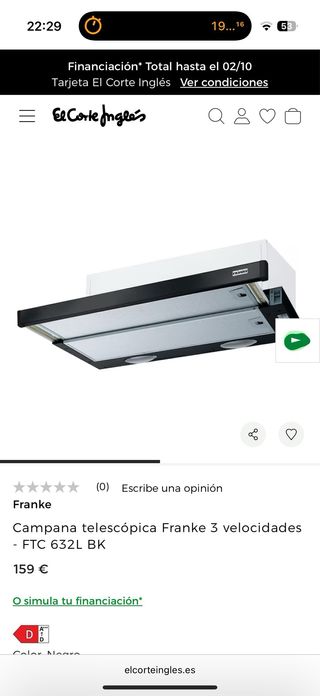 Campana extractora Franke