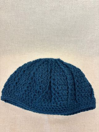 Cappello uncinetto cotone caldo blu