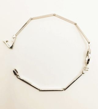 Pulsera Oro Blanco 18K con Piedras Blancas