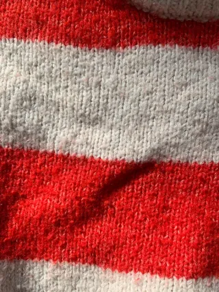 Jersey a rayas Primark talla XS | Blanco y rojo | 
