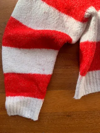 Jersey a rayas Primark talla XS | Blanco y rojo | 