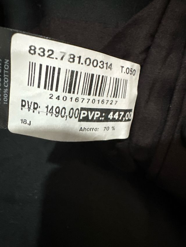 Americana balmain Negra Hombre