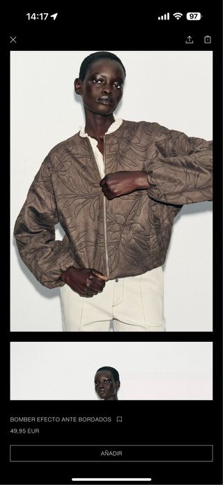 Chaqueta Zara efecto ante bordado Talla XS