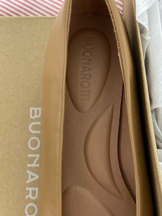 Manoletinas beige tostado talla 37