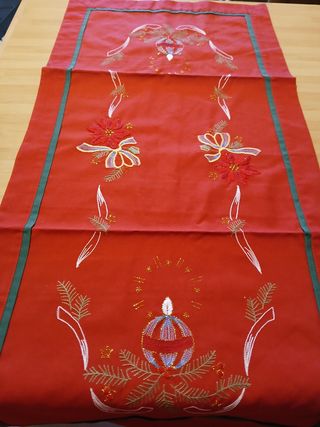 Centrotavola Rettangolare Natalizio Rosso