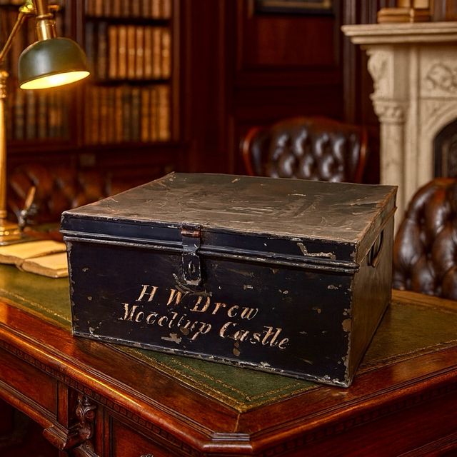 Antigua caja irlandesa del S.XIX Mocollop Castle